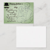 Carte De Correspondance Bonne fête des pères (Devant / Derrière)