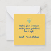 Carte De Correspondance Bonne Hanoukka (Dos)