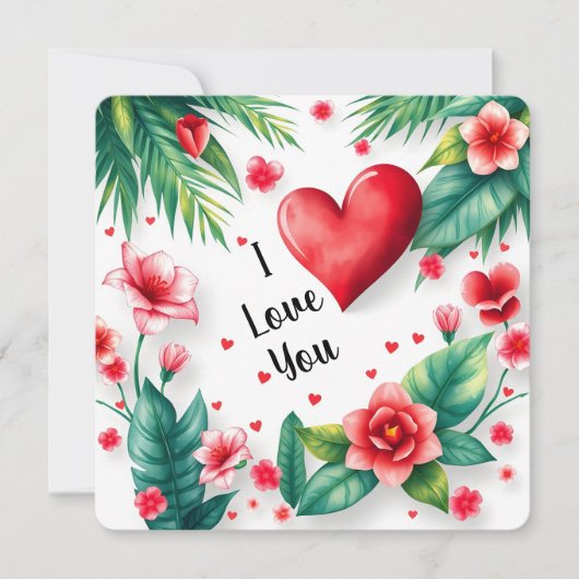 Carte De Correspondance Bonne Saint Valentin Amour (Devant)