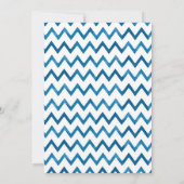 Carte De Correspondance Bonne Saint Valentin Bleu Chevron 4 Photo Valentin (Dos)