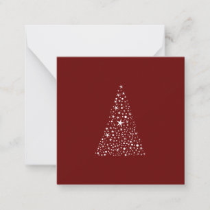 Carte De Correspondance Bordeaux équilibré Arbre de Noël Étoiles Compositi