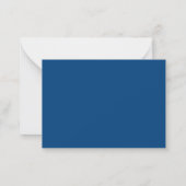 Carte De Correspondance Bordure bleu marine minimaliste Moderne 2 Monogram (Dos)