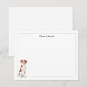 Carte De Correspondance Bordure Brittany Grey Personnalisée (Devant / Derrière)