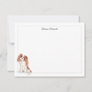 Carte De Correspondance Bordure Cavalier King Charles Espagnol Personnalis