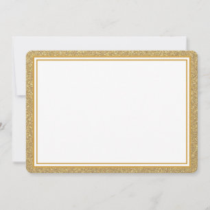 Carte De Correspondance Bordure de la Parties scintillant or-carte à note