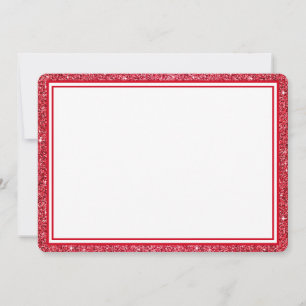 Carte De Correspondance Bordure de la Parties scintillant rouge de la cart