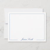 Carte De Correspondance Bordure de nom de monogramme élégant (Devant)