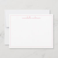 Bordure De Script De Fille Rose Et Bleu Chic Écrit