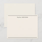 Carte De Correspondance Bordure d'ivoire (Devant / Derrière)
