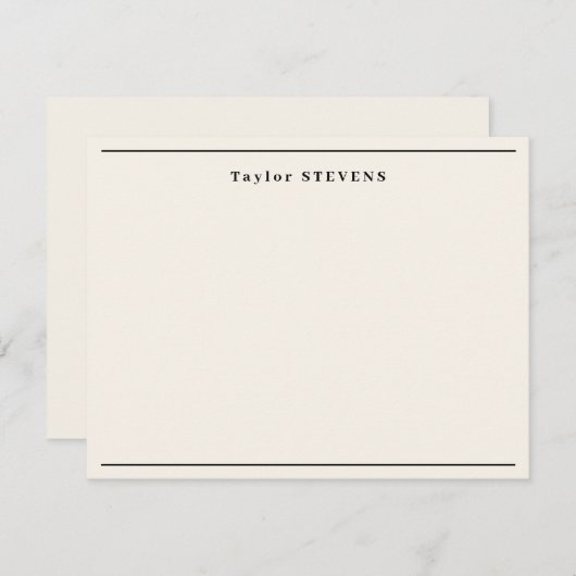 Carte De Correspondance Bordure d'ivoire (Devant / Derrière)
