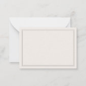 Carte De Correspondance Bordure élégante de monogramme noir et ivoire (Dos)