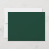 Carte De Correspondance Bordure élégante vert foncé Monogramme (Dos)