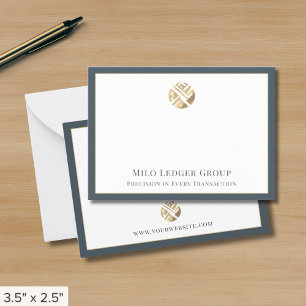 Carte De Correspondance Bordure encadrée du logo de l'entreprise