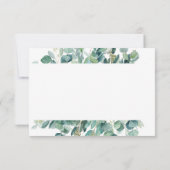 Carte De Correspondance Bordure Eucalyptus personnalisée doublée (Dos)