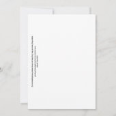 Carte De Correspondance bordure florale d'aquarelle vive (Dos)