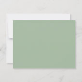 Carte De Correspondance Bordure géométrique Monogramme vert Sage (Dos)