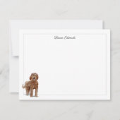 Carte De Correspondance Bordure Labradoodle gris Personnalisé (Devant)