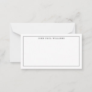 Carte De Correspondance Bordure mince classique simple professionnelle