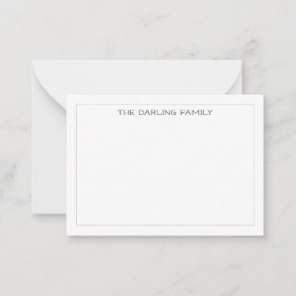 Carte De Correspondance Bordure mince gris simple moderne professionnel