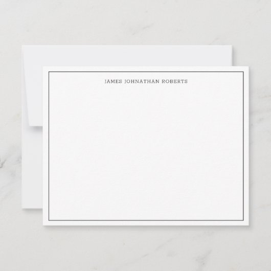 Carte De Correspondance Bordure moderne Black Professional (Devant)