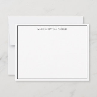 Carte De Correspondance Bordure moderne Black Professional