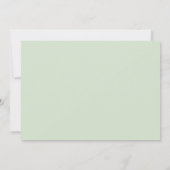 Carte De Correspondance Bordure mosaïque vert sauge clair nom blanc (Dos)
