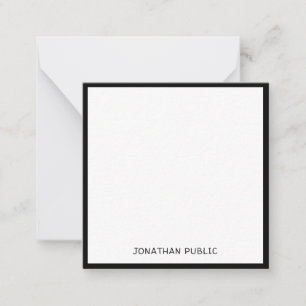 Carte De Correspondance Bordure Noire Classic Calligraphique Typé Simple