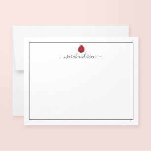 Carte De Correspondance Bordure noire Ladybug personnalisée