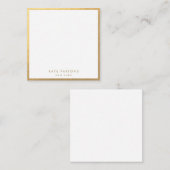 Carte De Correspondance Bordure or élégante (Devant / Derrière)