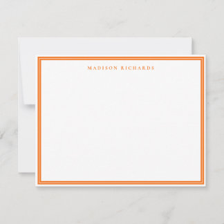 Carte De Correspondance Bordure orange Citrouille de base personnalisée