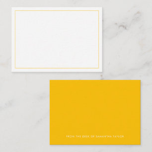 Carte De Correspondance Bordure simple jaune moderne à partir du budget bu