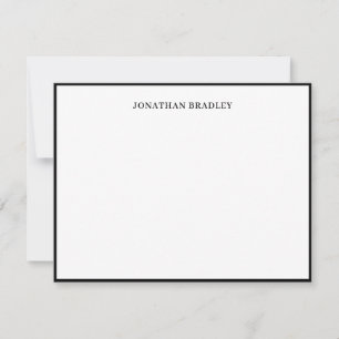 Carte De Correspondance Bordure Simple Typographie Élégante
