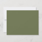 Carte De Correspondance Bordure verte olive moderne professionnelle (Dos)
