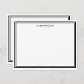Carte De Correspondance Bordures noires et blanches Ajouter votre nom (Devant / Derrière)