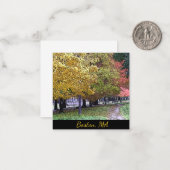 Carte De Correspondance Boston, MA Fall Foliage Comic Art 0533 (Devant/Arrière en situation)