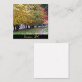 Carte De Correspondance Boston, MA Fall Foliage Comic Art 0533 (Devant / Derrière)