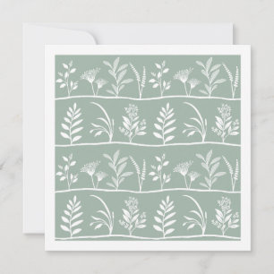 Carte De Correspondance Botanic Serenade Douce Sauge Silhouettes Minimalis