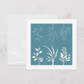 Carte De Correspondance Botanic Serenade Spring Meadow Blue Floral Minimal (Devant / Derrière)