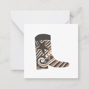 Carte De Correspondance Botte country western
