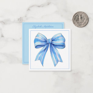 Carte De Correspondance Bouche d'aquarelle bleu et blanc côtier personnali