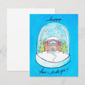 Carte De Correspondance Boule à neige UVA Rotunda (Devant / Derrière)