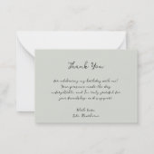 Carte De Correspondance Bouleaux modernes et oiseaux rouges Merci (Dos)