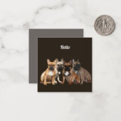 Carte De Correspondance Bouledogue français famille de chiens Birthday (Devant/Arrière en situation)