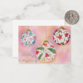 Carte De Correspondance Boules Florales Joyeuses (Devant/Arrière en situation)