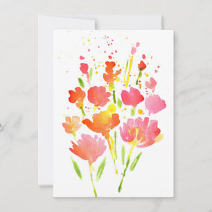 Carte De Correspondance Bouquet Abstrait de fleurs mixtes