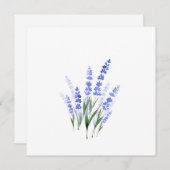 Carte De Correspondance Bouquet de lavande aquarelle (Devant / Derrière)