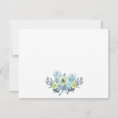 Carte De Correspondance Bouquet de rose bleue Fleur d'aquarelle personnali (Dos)