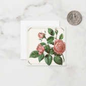 Carte De Correspondance Bouquet de rose classique (Devant/Arrière en situation)