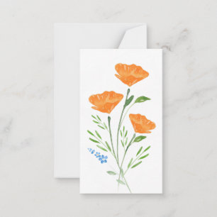 Carte De Correspondance Bouquet de trois papillons aquarelle