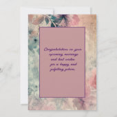 Carte De Correspondance Bouquet wedding shower de fleurs violettes (Dos)